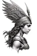 Athena warrior tattoo design idea