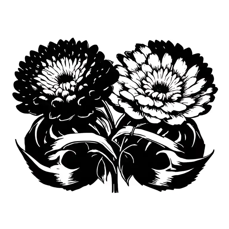 Japanese chrysanthemums have human claw marks inside. tattoo design idea