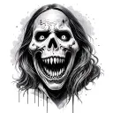 horror movie scene tattoo design idea