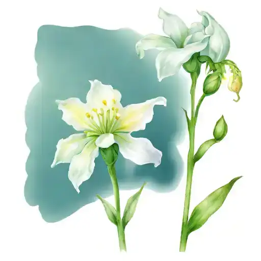 carnation snowdrop daisy sweet pea flower tattoo design idea