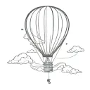 Hot Air Balloon tattoo design idea
