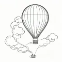 Hot Air Balloon tattoo design idea