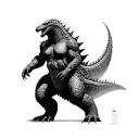 godzilla tattoo design idea