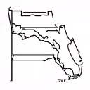 Florida flag, with Golf tattoo design idea