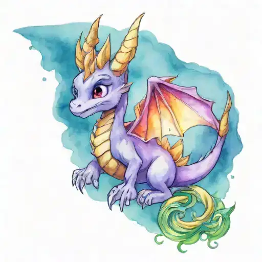 Spyro the dragon tattoo design idea