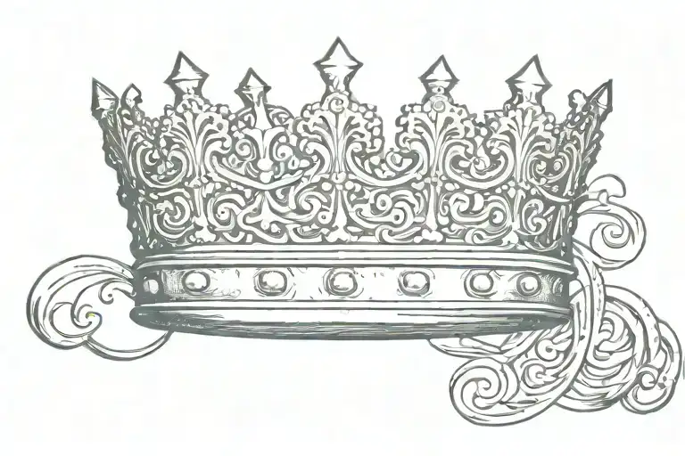 Crown tattoo design idea