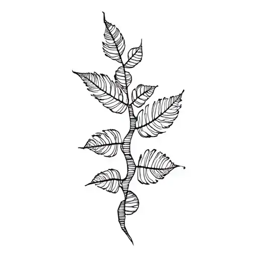 leaf with dna-strand incorporated within tattoo design idea