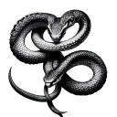snake triple Libra symbol tattoo design idea
