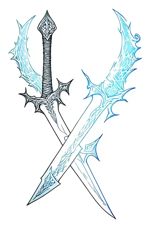 Frostmourne sword from World of Warcraft  tattoo design idea