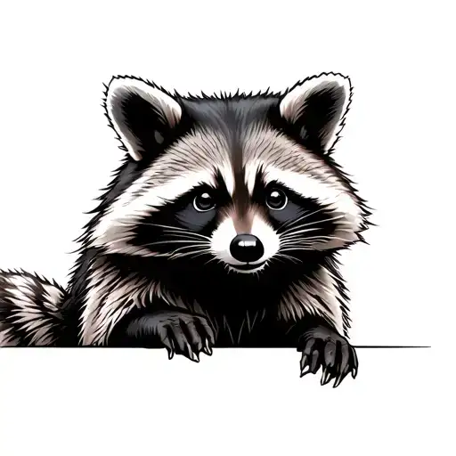 Tactical Racoon tattoo design idea