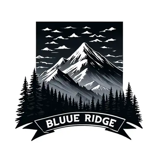 Blue Ridge Mountain tattoo design idea