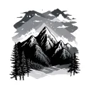 Blue Ridge Mountain tattoo design idea