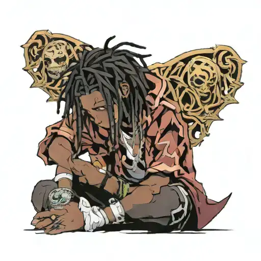 emo,depression,darkness,lonely,suicidal,sad,dark skinned male,dyed short dreads fully hiding face,teens,no tattoos,skinn tattoo design idea