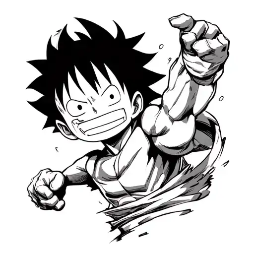 luffy gear 5 tattoo design idea