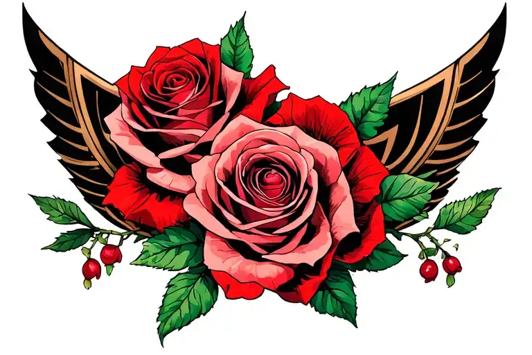 sissy, forced fem, roses  tattoo design idea