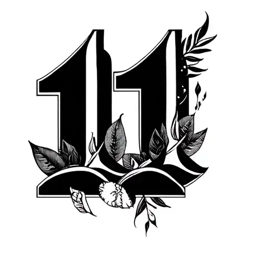 tattoo with number 11 behind the unique right arm that never tires you tattoo design idea