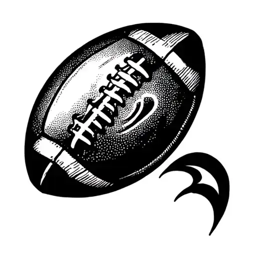 rugby ball tattoo design idea