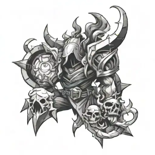 arcane league of legends tattoo design idea