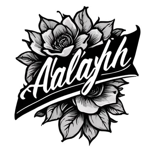 memory tattoo aaliyah name tattoo design idea