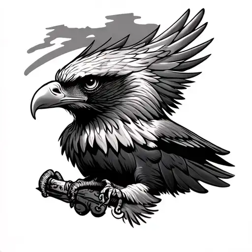 Harley Eagle tattoo design idea