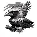 Harley Eagle tattoo design idea