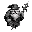 Dwarf tattoo design idea