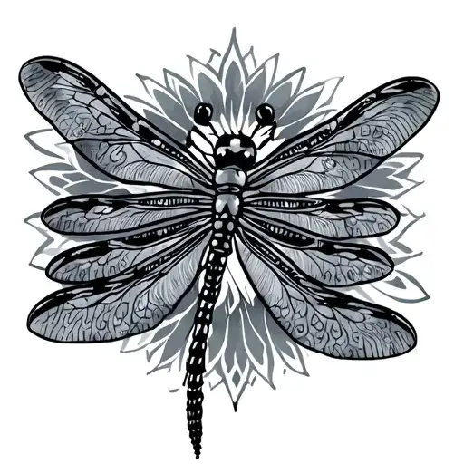 dragonfly with mandala tattoo design idea