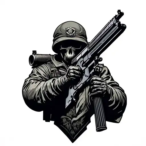 door gunner tattoo design idea
