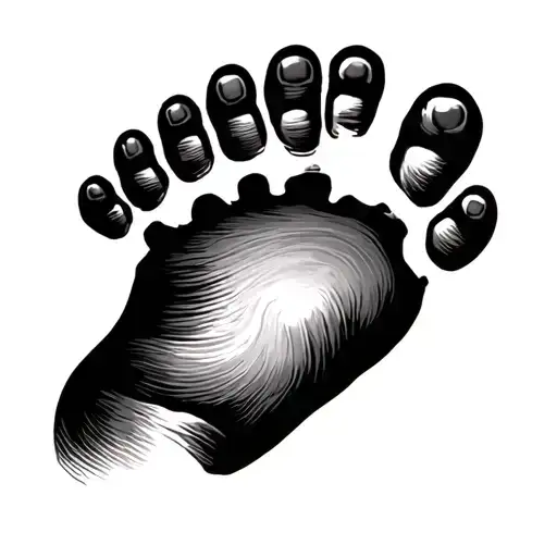 real baby foot print tattoo design idea