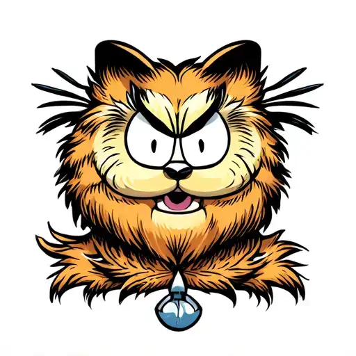 garfield scrach calf tattoo design tattoo design idea