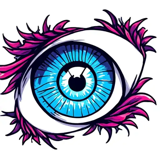 evil eye tattoo design idea