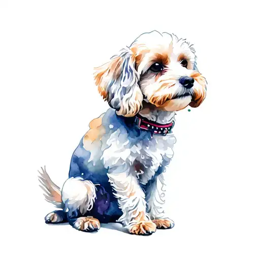 cockapoo dog tattoo design idea