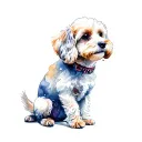 cockapoo dog tattoo design idea