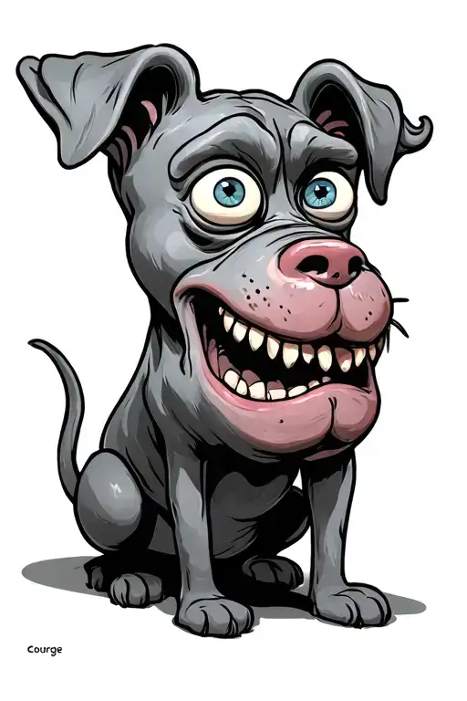 courage the cowardly dog tattoo design idea