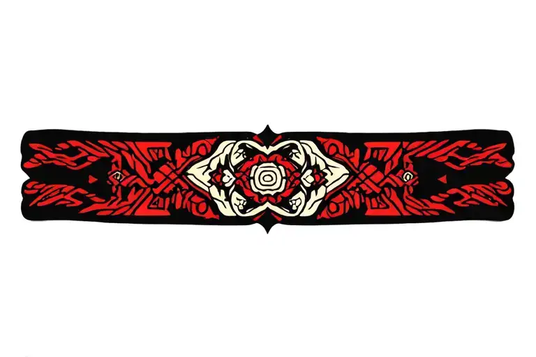 wrist band medieval, mystic, japanese, lord of the rings, elvish  tattoo design idea