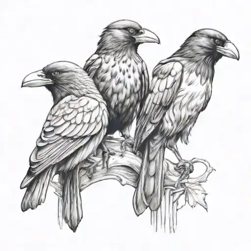 three crows omerta tattoo design idea