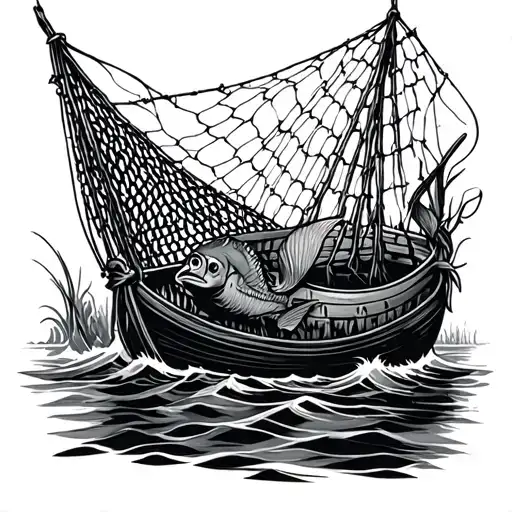 Fishing Net tattoo design idea