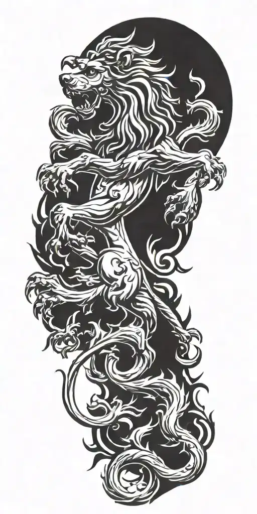 Scottish Rampant Lion Tattoo tattoo design idea