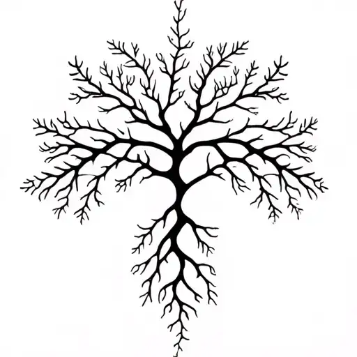 Smooth, branching lines like soft energy veins or delicate roots. Organic and calm, no shading, natural anatomical flow. tattoo design idea