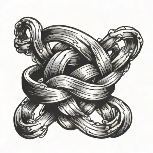 knot wedding ring on ring finger, unique tattoo design idea