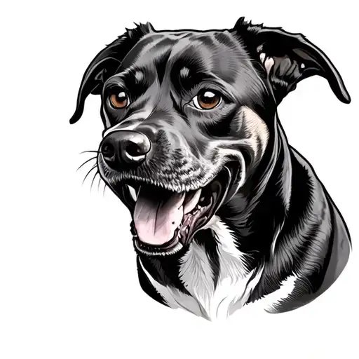 Angry Dog Labrador kelpie tattoo design idea