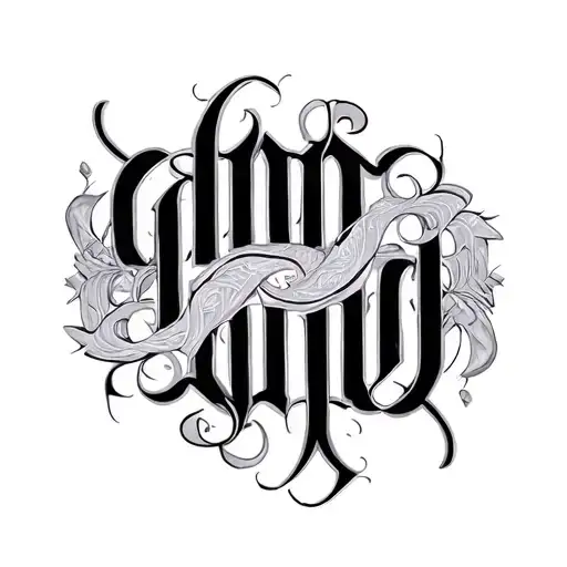 Two Word Ambigram Generator tattoo design idea