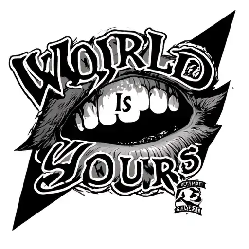World Is Yours Scarface tattoo design idea