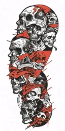 comic strip tattoo design idea