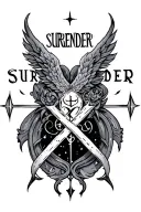 "Surrender " runes tattoo design idea