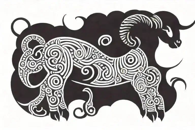 aries zodiac symbols tattoo design idea