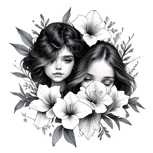 make a tattoo for a mom and daughter with the birth flowers cosmo and gladiolus tattoo design idea