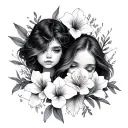 make a tattoo for a mom and daughter with the birth flowers cosmo and gladiolus tattoo design idea
