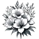make a tattoo for a mom and daughter with the birth flowers cosmo and gladiolus tattoo design idea