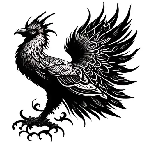 Mandala Phoenix tattoo design idea